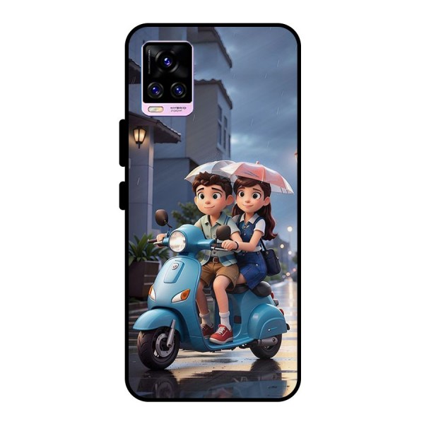 Cute Teen Scooter Metal Back Case for Vivo V20 Pro