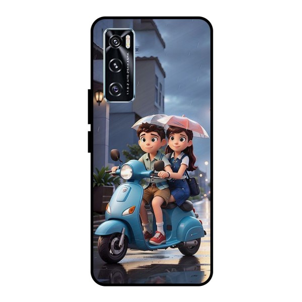 Cute Teen Scooter Metal Back Case for Vivo V20 SE