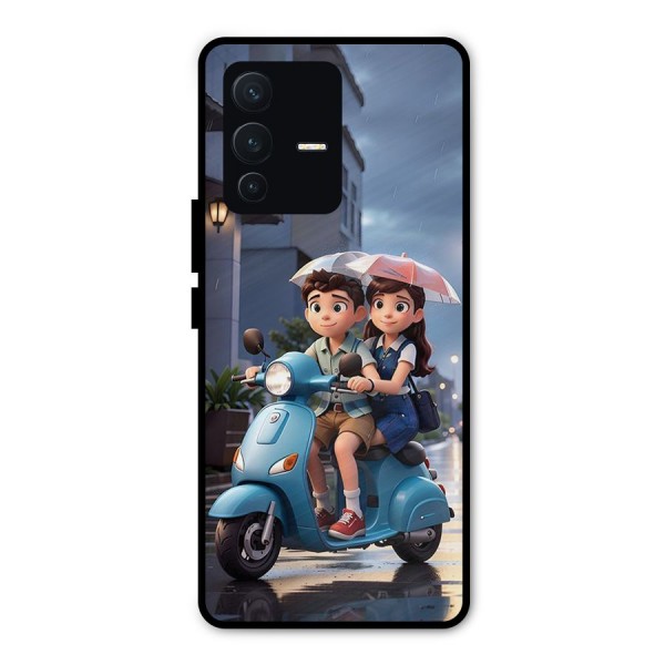 Cute Teen Scooter Metal Back Case for Vivo V23 Pro