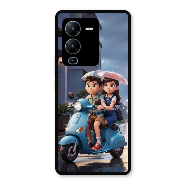 Cute Teen Scooter Metal Back Case for Vivo V25 Pro