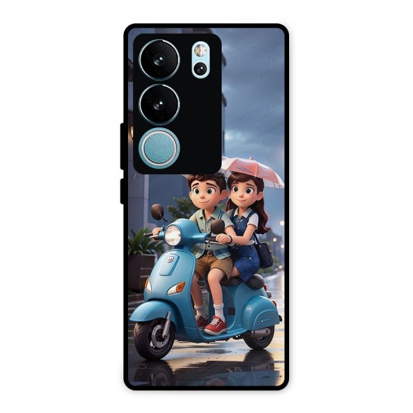 Cute Teen Scooter Metal Back Case for Vivo V29 Pro