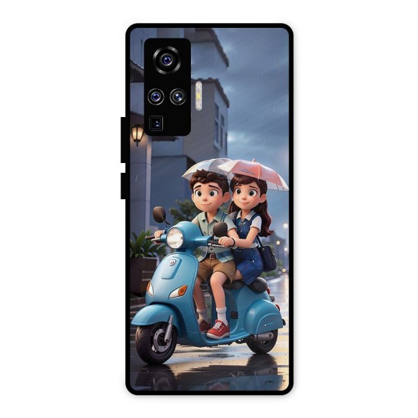 Cute Teen Scooter Metal Back Case for Vivo X50 Pro