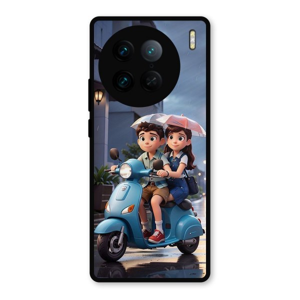 Cute Teen Scooter Metal Back Case for Vivo X90 Pro