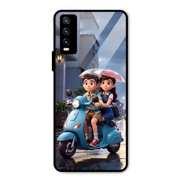 Cute Teen Scooter Metal Back Case for Vivo Y20 2021