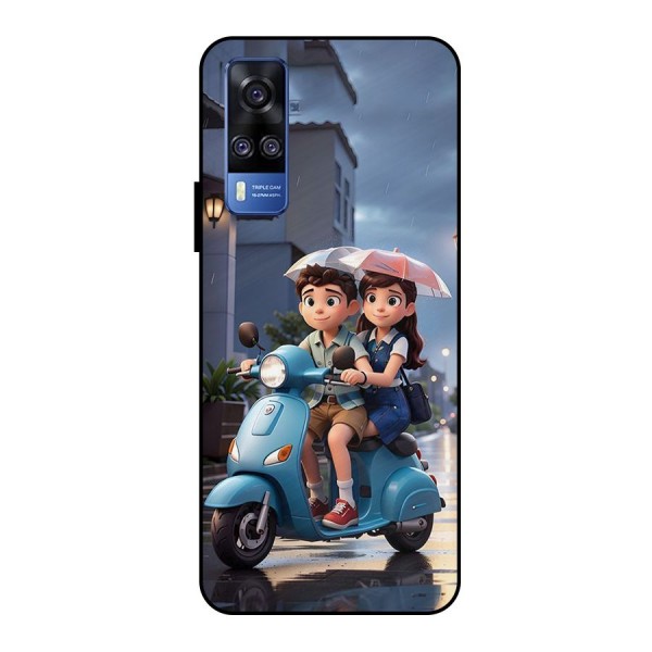 Cute Teen Scooter Metal Back Case for Vivo Y51