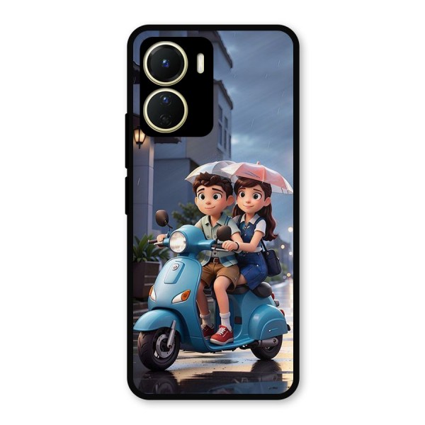 Cute Teen Scooter Metal Back Case for Vivo Y56