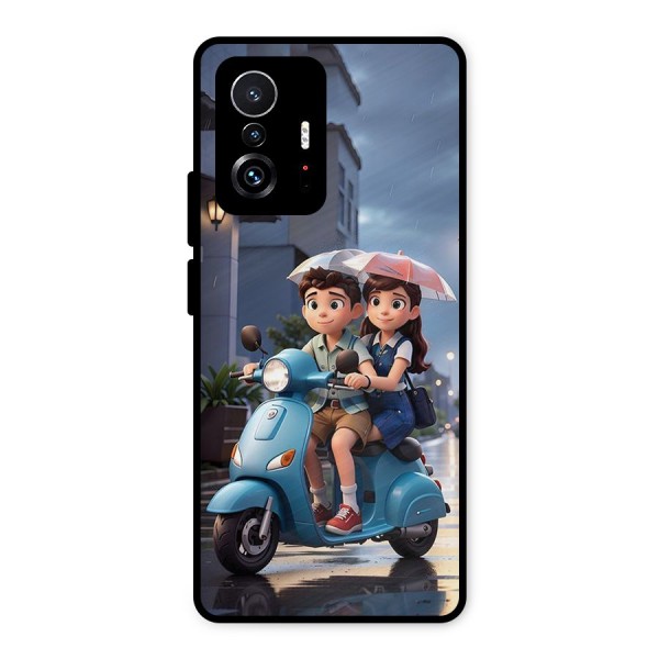 Cute Teen Scooter Metal Back Case for Xiaomi 11T Pro