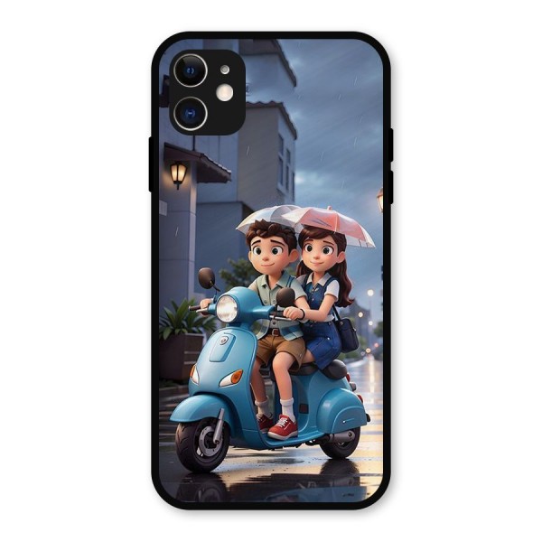 Cute Teen Scooter Metal Back Case for iPhone 11