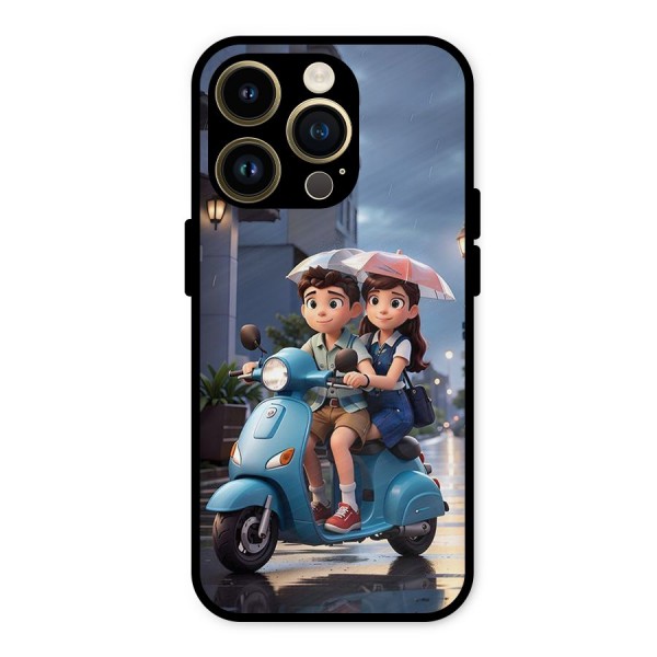 Cute Teen Scooter Metal Back Case for iPhone 14 Pro