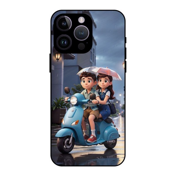 Cute Teen Scooter Metal Back Case for iPhone 14 Pro Max