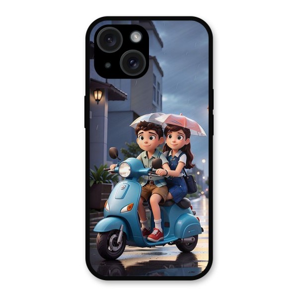 Cute Teen Scooter Metal Back Case for iPhone 15