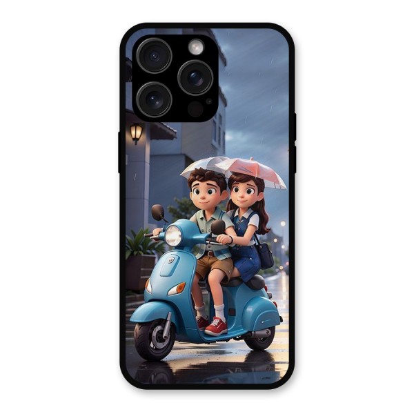 Cute Teen Scooter Metal Back Case for iPhone 15 Pro Max