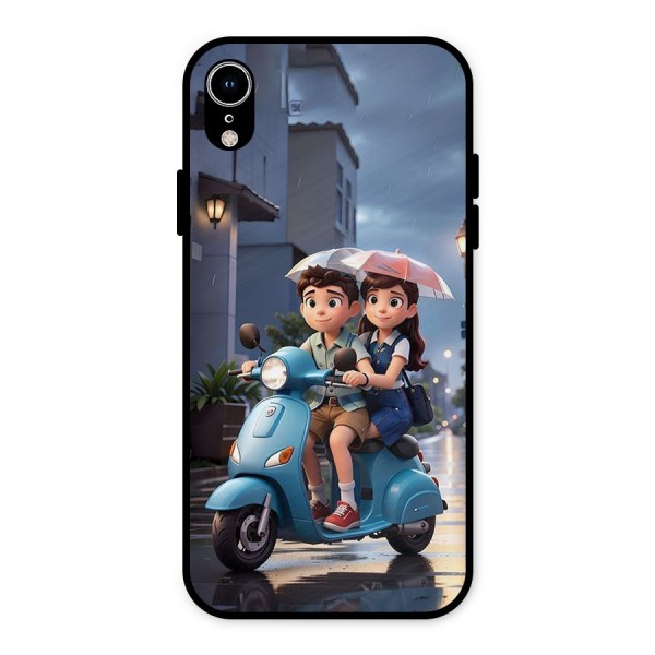 Cute Teen Scooter Metal Back Case for iPhone XR