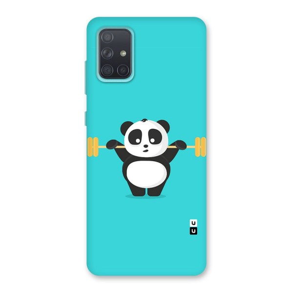 Cute Weightlifting Panda Back Case for Galaxy A71