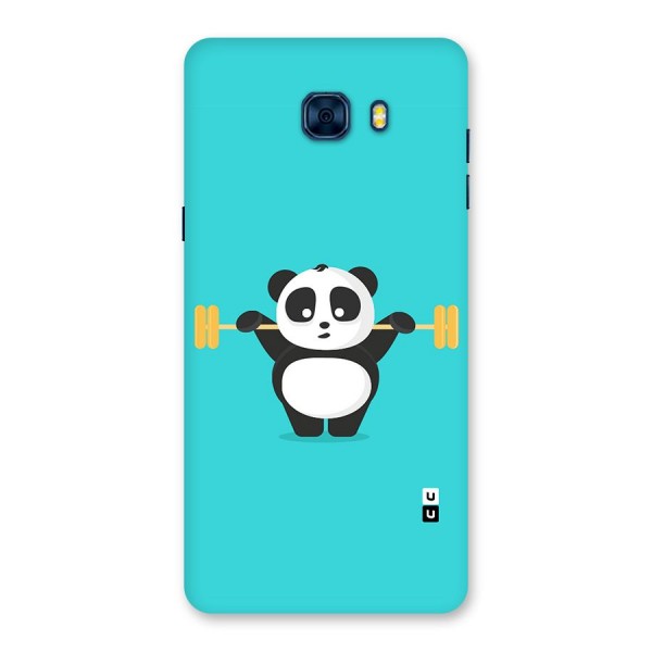 Cute Weightlifting Panda Back Case for Galaxy C7 Pro