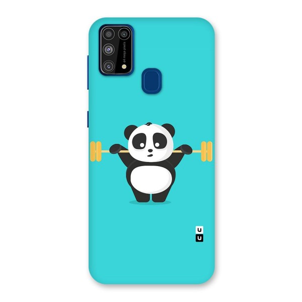 Cute Weightlifting Panda Back Case for Galaxy F41