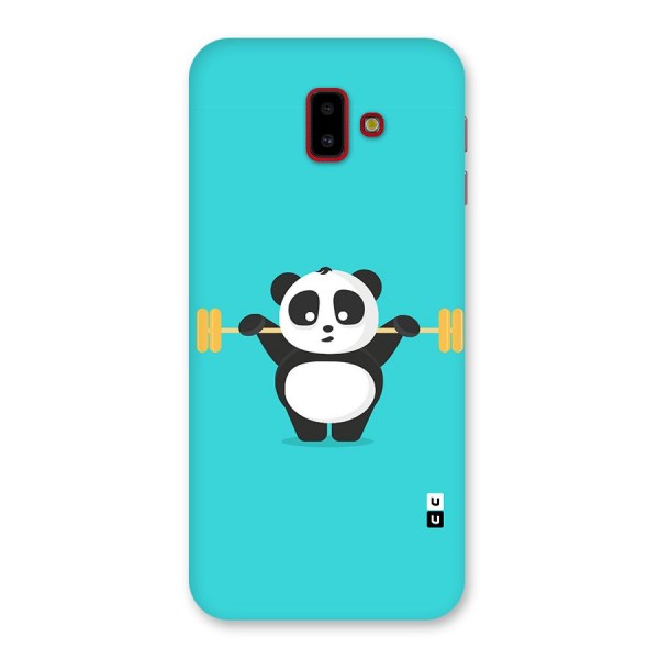 Cute Weightlifting Panda Back Case for Galaxy J6 Plus