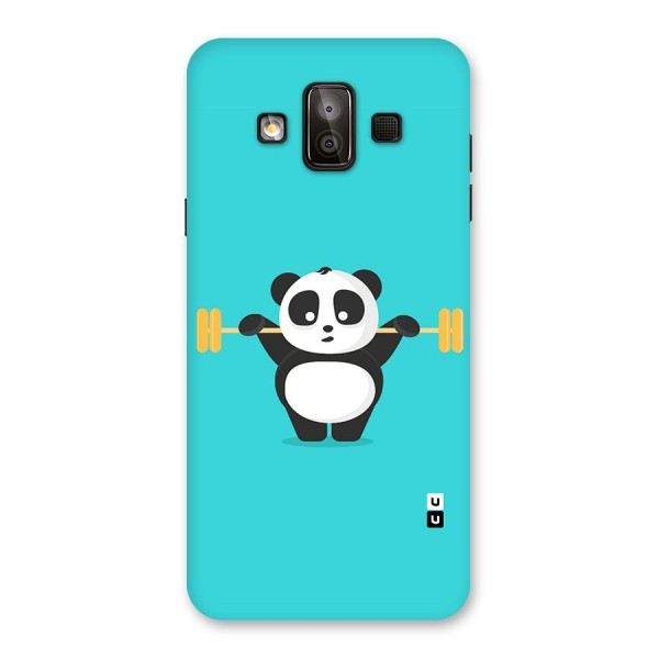 Cute Weightlifting Panda Back Case for Galaxy J7 Duo