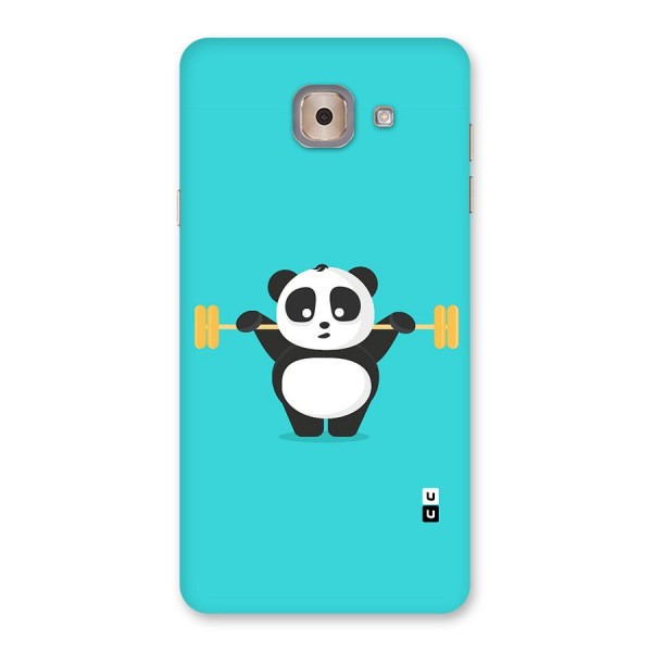 Cute Weightlifting Panda Back Case for Galaxy J7 Max