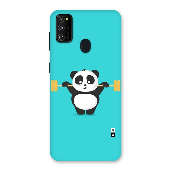 Cute Weightlifting Panda Back Case for Galaxy M30s