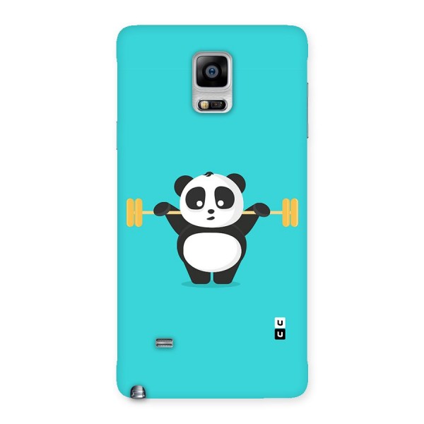 Cute Weightlifting Panda Back Case for Galaxy Note 4