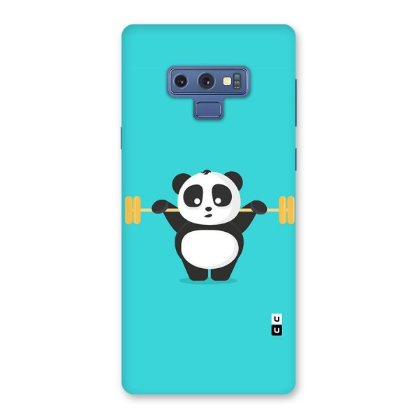 Cute Weightlifting Panda Back Case for Galaxy Note 9