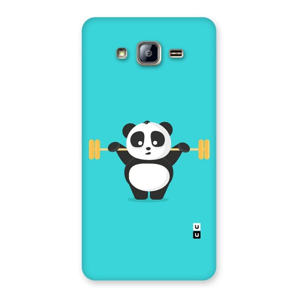 Cute Weightlifting Panda Back Case for Galaxy On5