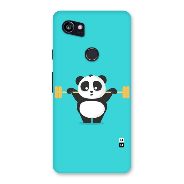 Cute Weightlifting Panda Back Case for Google Pixel 2 XL