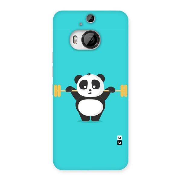 Cute Weightlifting Panda Back Case for HTC One M9 Plus