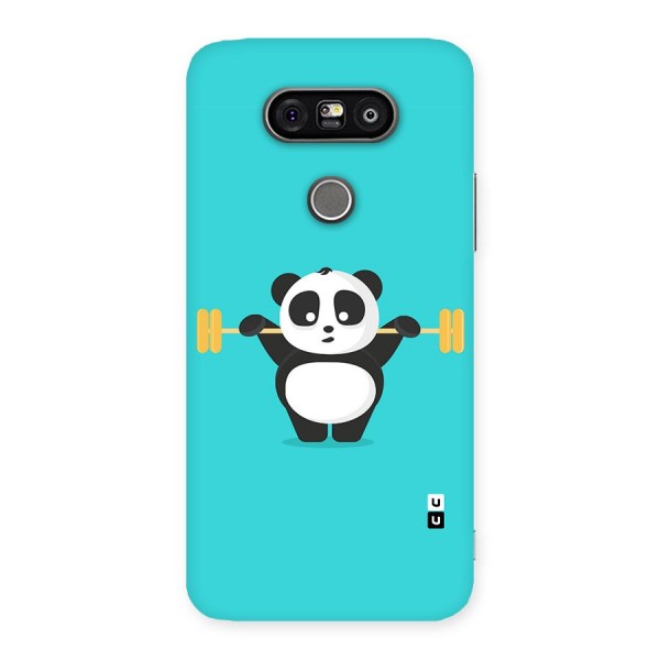 Cute Weightlifting Panda Back Case for LG G5