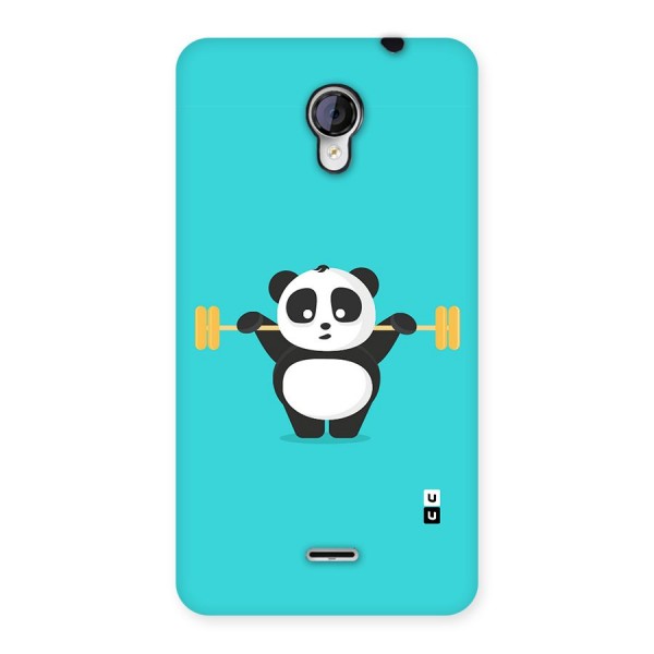 Cute Weightlifting Panda Back Case for Micromax Unite 2 A106