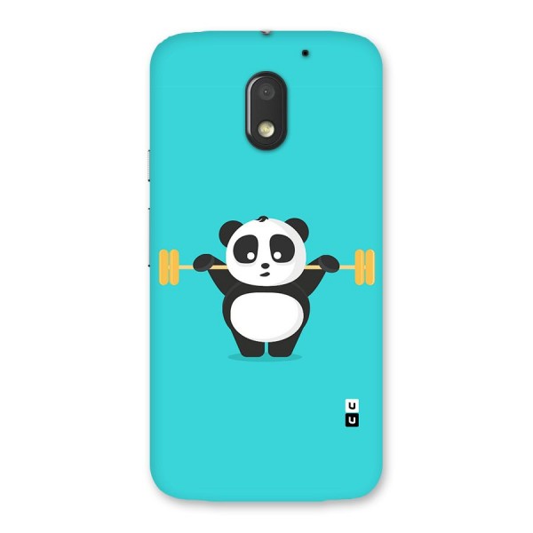 Cute Weightlifting Panda Back Case for Moto E3 Power