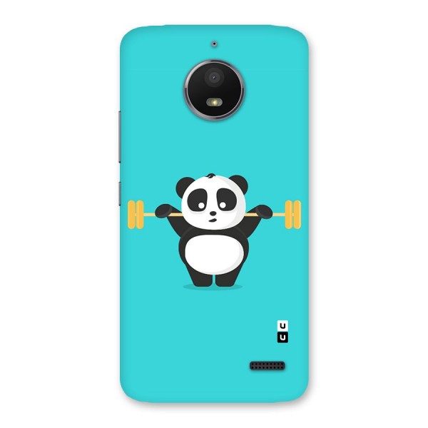 Cute Weightlifting Panda Back Case for Moto E4