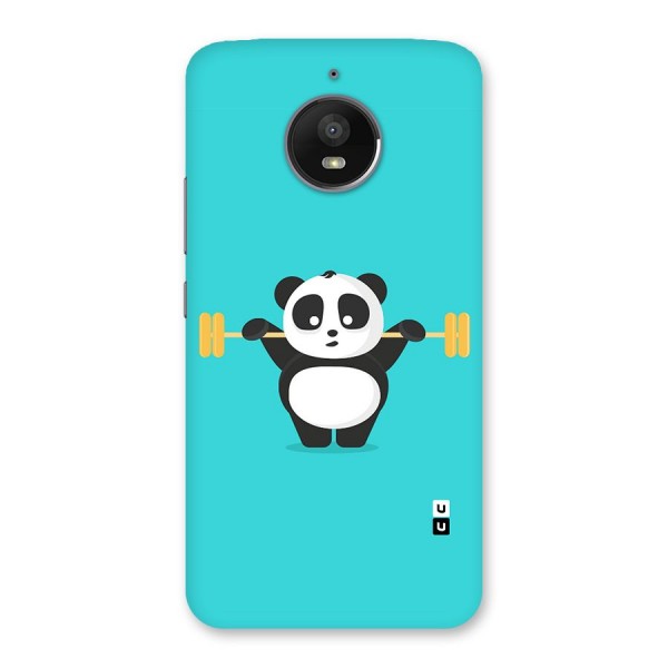 Cute Weightlifting Panda Back Case for Moto E4 Plus