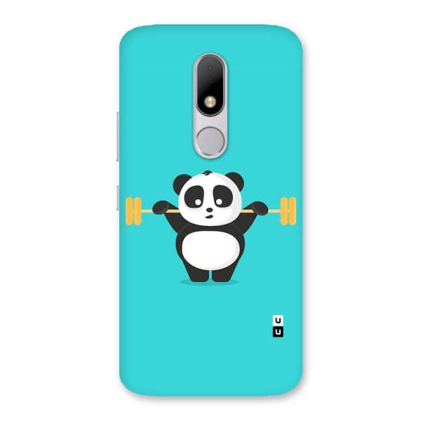 Cute Weightlifting Panda Back Case for Moto M