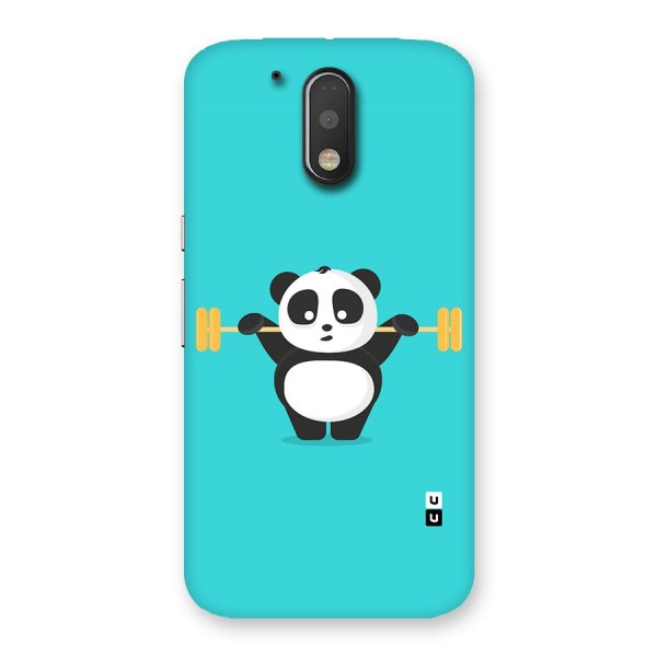 Cute Weightlifting Panda Back Case for Motorola Moto G4