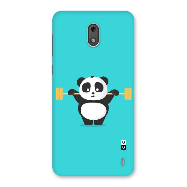 Cute Weightlifting Panda Back Case for Nokia 2