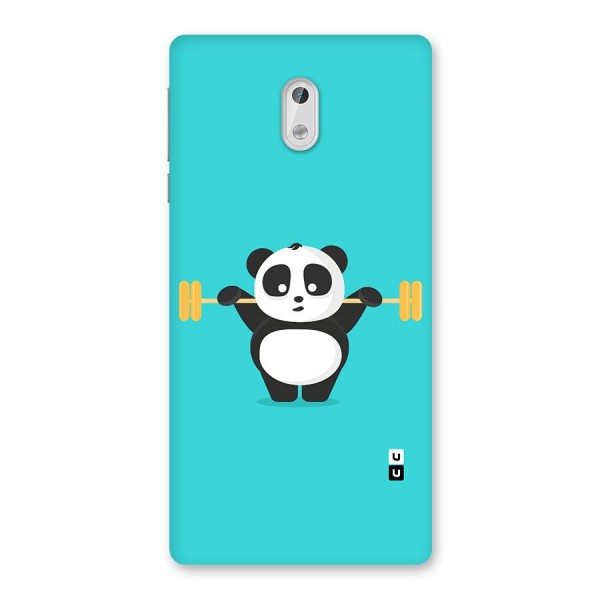 Cute Weightlifting Panda Back Case for Nokia 3