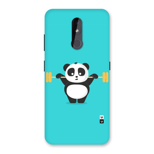 Cute Weightlifting Panda Back Case for Nokia 3.2