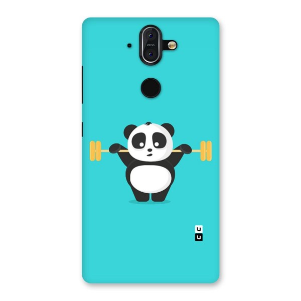 Cute Weightlifting Panda Back Case for Nokia 8 Sirocco