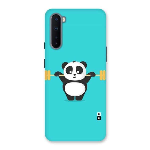 Cute Weightlifting Panda Back Case for OnePlus Nord