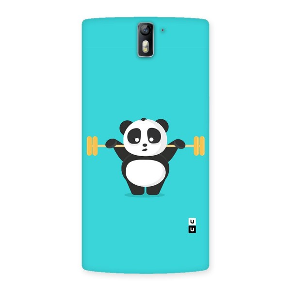 Cute Weightlifting Panda Back Case for One Plus One