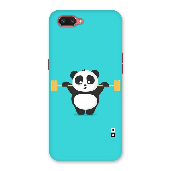 Cute Weightlifting Panda Back Case for Oppo A3s