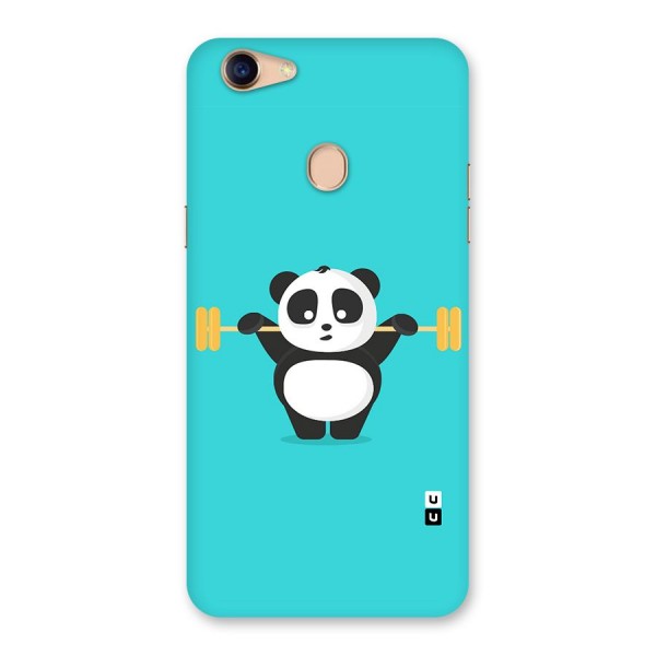 Cute Weightlifting Panda Back Case for Oppo F5