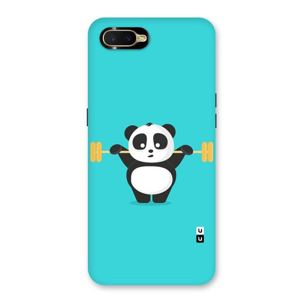 Cute Weightlifting Panda Back Case for Oppo K1