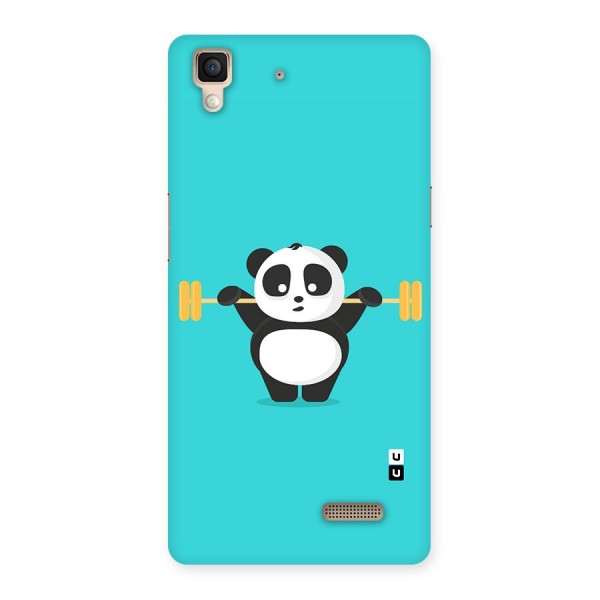 Cute Weightlifting Panda Back Case for Oppo R7