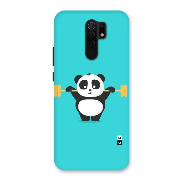 Cute Weightlifting Panda Back Case for Poco M2