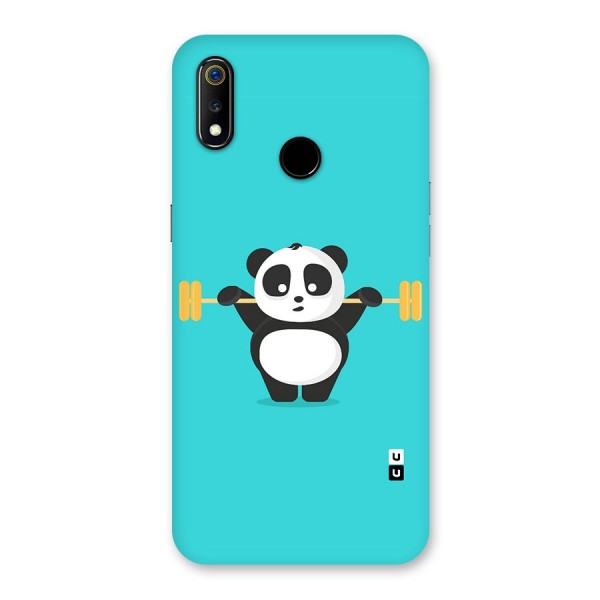 Cute Weightlifting Panda Back Case for Realme 3