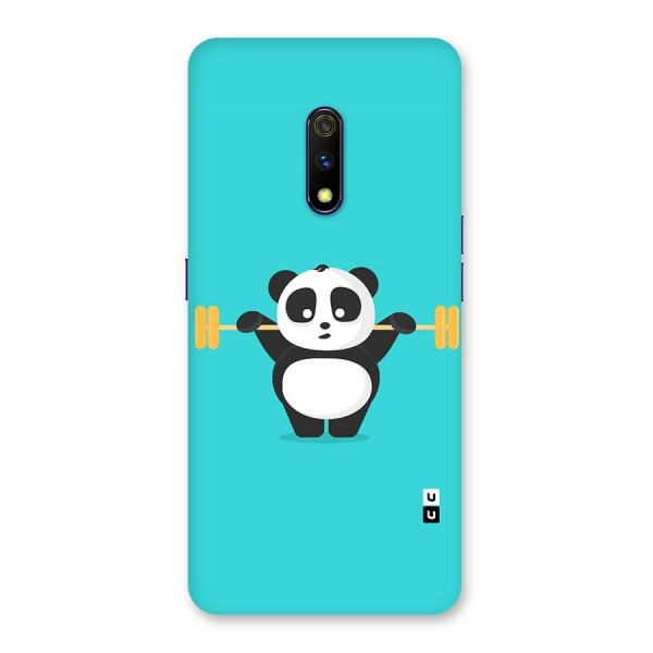 Cute Weightlifting Panda Back Case for Realme X