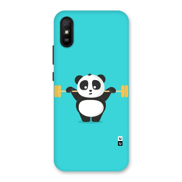 Cute Weightlifting Panda Back Case for Redmi 9A